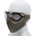 CMAIR4U Tactical Full Face Mask with 3 Anti-Fog Goggles - Steel Mesh Safety Protective Mask for Airsoft CS Shooting (Tan) - Buy Online on GoSupps.com