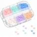DIY Manicure Purple Blue Charms Resin Love Heart Nails Rhinstones Nail Art Decorations 3D