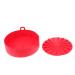 OUNONA 1pc Bakeware Silicone Airfryer Liner Air Fryer Baking Bbq Plate Food Silicone Baking Tool Air Fryer Oven Pan Silicone Cooking Utensils Air Fryer Pot Non Stick Silica Gel Container Red 19x19cm
