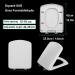 Square Toilet Seat Soft Close Toilet Seat White with Quick Release Simple Top Fixing Heavy Duty UF Material Anti-Bacterial Toilet Seats with Stainless Adjustable Hinges Little Surprise - Buy Online on GoSupps.com