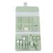 Set of 16 Manicure Pedicure Set Stainless Steel Nail Clippers Kit Portable Nail Trimming Set and Grooming Tools with Storage Bag Green