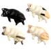 Lurrose pen holder organizer for manicure 4pcs cat design pencil holder manicure pencil stark stift rest office desk desk decor cat miniature cake topper figure manicure