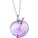 YGLINE Natural Gemstones Amethyst Silver Pendant Necklace | Long Perfume Bottle Jewelry for Stylish Women - Buy Online on GoSupps.com