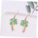 Korean Green Dangle Post Earrings for Women - Delicate Ear Drop Jewelry - Buy Online on GoSupps.com