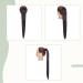 24 Inch Ombre Dark Brown Synthetic Wrap Around Ponytail Extension - Stylish Magic Paste Straight Hair Ponytail - Buy Online on GoSupps.com