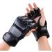 Enhanced Half-Finger Boxing Gloves MMA UFC Punching Bag Gloves | Adjustable Velcro Wrist Band | Size M&L Black - Buy Online on GoSupps.com