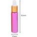 Tianzd 6 Pack 10ml Chrome Pink Glass Pipette Bottles - Essential Oil & Perfume Containers with Gold Screw Cap - Buy Online on GoSupps.com