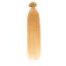 Middle Blonde Keratin Bonding Extensions 100% Remy Real Hair Human Hair - 50x 1g 45cm smooth strands - Long hair with keratin Bondings U -Tip hair compression color:#22 middle blonde