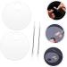 NOLITOY 2 Sets Watercolor Pigment Tray - Round Makeup & Serving Tray with Spatula for Cosmetic & Nail Art | Liquid Color Mixing for Acrylic Painting - Buy Online on GoSupps.com