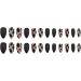 24Pcs Medium Tip Matte Black Frosting Leopard False Nails - Short Press Full Cover Fake Nails for Women and Girls - Buy Online on GoSupps.com