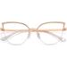 Kachawoo Anti-Blue Light Glasses for Men & Women | Stylish Cat Eye Metal Frame Prescription Glasses in Gold with Clear Lenses - Buy Online on GoSupps.com
