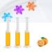 Toilet Gel Stamp 3 Pack/36 Toilet Stamps Toilet Bowl Stamp Gel Toilet Gel Refills Toilet Refresh Flower Scent Gel Includes Dispenser and Gel 3 Pack/set Last for a Month and a Half Orange
