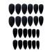Fat-catz-copy-catz 24x Full Coverage Smooth Matte Stiletto pointed False Fake salon Nails Makeup (24x Matte Black Nails) - Buy Online on GoSupps.com