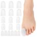 Dacitiery 18 pieces toe protection toes toes toes for big toe and small toe soft silicone toe pads Breakable protective cap blistering toe paving women men's toe cap