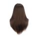 18 Inch 100% Human Hair Styling Head - Brown & Black Hairdressing Model for Long Hairstyles - Buy Online on GoSupps.com