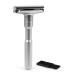 QSHAVE Adjustable Double Edge Classic Safety Razor (1 Razor & 5 pcs Titanium Coated Blades) Regular handle