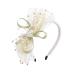 IYOU Bow Wedding Headbands Ivory Pearl Bridal Hair Bands Elegant Bridesmaid Bride Hair Accessories for Women and Girls