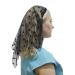 TQUXNGA Veil Headband for Women Stretch Turban Tulle Rhinestones Embroidery Colorful Dots Head Wrap Headband Black dots