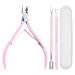 3 Pieces of Nail Trimming Tools Stainless Steel Cuticle Cutter Cuticle Trimming Tool Set Cuticle Push Knife and Cutter Suitable for Fingernails and Toenails