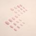 SINLOV Flower Oval False Nails Glossy Press on Nails French White Fake Nails Ballerina Acrylic Full Cover Fake Nails for Women and Girls - Buy Online on GoSupps.com