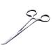WYSUMMER Stainless Steel Dog Cat Pet Forceps Scissors Ear Hair Clamp Fishing Scissors Tools (12.5CM bent)