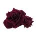 ZJIVQO Red Rose Hair Clip Flower Hairpin Brooch Velvet Ornament Rose Flower Hair Accessories for Woman Girl Ladies Wedding Hair Clip Flamenco Dancer Valentines Day Decoration Wine Red