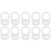 Pack of 10 Baby Pacifier Holders | Soft Silicone Clip with Ring Buttons - White - Buy Online on GoSupps.com