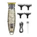 Professional Hair Clippers for Men Professional Electric Trimmer Retro Exquisite Relief Pattern T-Blade Cordless Rechargeable Hair Clipper for Men