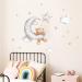 Cute Bears and Night Sky Wall Stickers for Kids' Room Decor - Moon, Stars, Clouds - Nursery Wall Decals - Buy Online on GoSupps.com