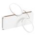 Kokobin Unisex Reading glass compact visual aid mini nose clip ironing glasses slide slide- always handy (white +2.5) white +2.5