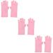 minkissy 3 Pairs Nail Gloves Nail Art Anti- Gloves Gloves for Gel Nail Protection Gloves for Manicure LED Gloves Gloves for Manicure Moisturizing Spandex Pink Apparel