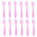 100PCS 8CM Disposable Plastic Cosmetic Face Pack Spoon Spatula Facial Cream Mini Scoop Mud Face Pack Stirrer Muddler Applicator DIY Beauty Tool (Pink)