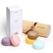 Se Sentir Macaron Soap Gift Set of 5 - Handmade All Natural Soap Bars in Wood Case for Women | Lavender, Rose, Citrus, Cappuccino, Santorini Blue | Stocking Stuffers - Buy Online on GoSupps.com