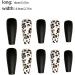 rongweiwang 1 Set French Tip Press on Nails Leopard Tiger Extension Manicure Extra Long Matte Detachable Fashion Salon Gifts - Buy Online on GoSupps.com