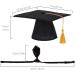Pet Graduation Caps with Neck Tie Dog Tassel Cap Black Polyester Pet Cap for DIY Dogs Cats Holiday Costume Accessory - Buy Online on GoSupps.com