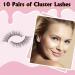 Lash Clusters - 10 Pairs Cat Eye Russian Fluffy Wispy Lashes | DIY Volume Lash Extensions - Soft & Easy to Wear - Buy Online on GoSupps.com