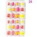 10 Set of 1 Set Fake Nails Medium Length Files Square Style Matte Press on Stick Wraps Art Decals Artificial Manicure Kit - Buy Online on GoSupps.com