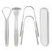 Tongue Scraper Set Stainless Steel Smoothing Surfaces Safe Tongue Cleaner Tongue Cleaning Tool for Home Use