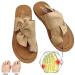 LGZY Big Toe Bone Correction Sandals Bow-Knot Foot Orthopedic Shoes with Arch Support Non-Slip Wear-Resistant Beach Travel Slippers for Women Hallux Valgus Bunion Khaki 41 41 Khaki