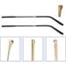 Dookaa Glasses Brackets - Metal Spare Parts for Sunglasses Repair - 1mm Double Tooth Spacing - Black - Shop Internationally! - Buy Online on GoSupps.com