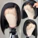 Short Straight Bob Human Hair Wig 8 Inch - Brazilian Virgin Lace Front Wig for Black Women with Baby Hair - Natural Black - Pre Plucked - 13x4 Frontal Wig - Buy Online on GoSupps.com