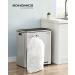 SONGMICS 8 Gallon Drawstring Trash Bags - 90 Count, Custom Fit Liners for Dual Trash Cans, Watertight Kitchen Garbage Bags - White (UKRB30A02) - Buy Online on GoSupps.com