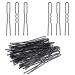 DNHCLL 100PCS Black Metal U-Shape Bobby Pins Curved Bun Hair Clip Special Hair Pin Of The Studio for Girls Women and Hairdressing Salon Is Used To Add Coarse Fixed Tool