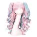 pintoc Cosplay Wig 80cm Anime Clip Color Curly Hair High Temperature Wire Multi-Color European and American Wig Halloween Wig