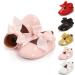 Sonsage Infant Baby Girls Bowknot Mary Jane Toddler Soft Anti-Slip Sole Princess Wedding Dress First Walking Flats Prewalker Newborn Ballet Shoes 6-12 Months A Pink