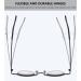 Shop Magimodac Retro Blue Light Filter Reading Glasses - Men's & Women's Mini Metal Computer Glasses | 2.5 Diopter Visual Aid - Buy Online on GoSupps.com