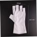 UV Glove Gel Manicures Glove UV Protection Gloves Polish Nail Drye Anti UV Fingerless Gloves 1Pair White - Buy Online on GoSupps.com