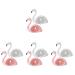 Cabilock 8 STK Flamingo rack Stands for toothpaste press Bathroom wall organizer toothbrush sterilizational holder Flamingo bathroom decor automatic man ABS toothpaste holder