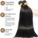 Ladiary Remy Brazilian Human Hair Bundles - Unprocessed Virgin Straight Hair Natural Smooth 400g 4 Bundles (12-18 Inch) - Premium Quality Hair for All Styles - Buy Online on GoSupps.com