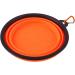 Axgo Foldable Silicone Dog Bowl - Portable Travel Feeder for Outdoor Drinking Water - Orange - Buy Online on GoSupps.com